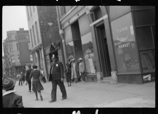 Untitled photo, possibly related to: Street scene, Black Belt, Chicago, Illinois