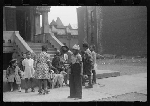 Untitled photo, possibly related to: In the "Kitchenette" area on South parkway, a formerly well-to-do avenue. Chicago, Illinois