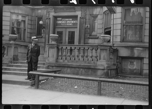 Apartment building now subdivided into "kitchenettes," Chicago, Illinois