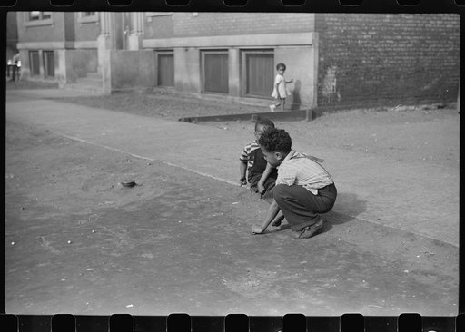 Untitled photo, possibly related to: Children playing on the street, Chicago, Illinois