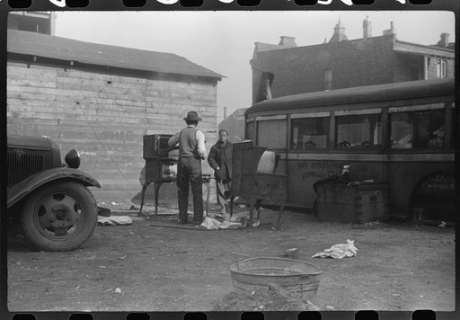 Untitled photo, possibly related to: Lunch wagon for Negroes, Chicago, Illinois