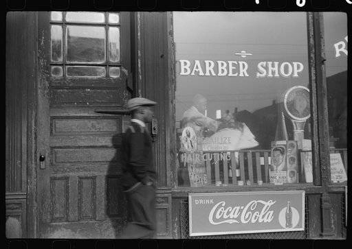 Barber shop in the Black Belt, Chicago, Illinois