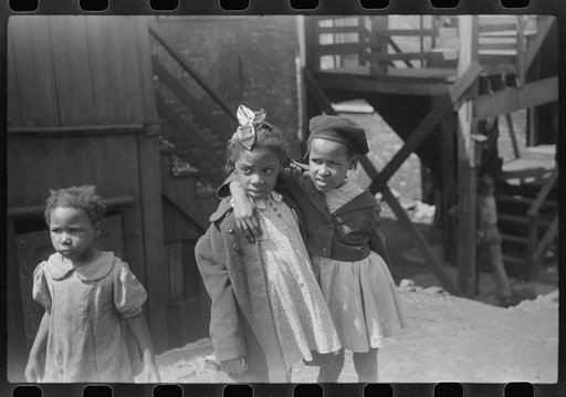 Children playing on the street, Black Belt, Chicago, Illinois