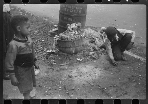 Untitled photo, possibly related to: Children playing on the street, Black Belt, Chicago, Illinois