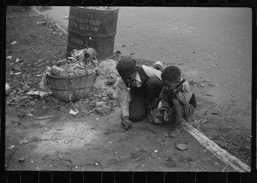 Untitled photo, possibly related to: Children playing on the street, Black Belt, Chicago, Illinois