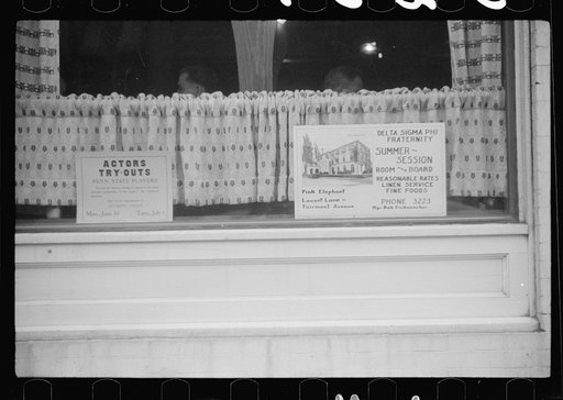 Untitled photo, possibly related to: Sign in resturant, State College, Pennsylvania
