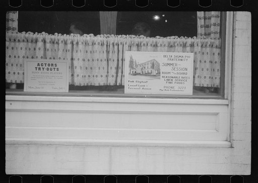 Sign in resturant, State College, Pennsylvania