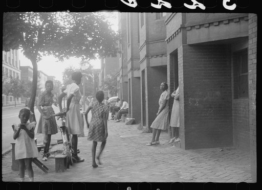 Street scene, Negro section, Washington, D.C.