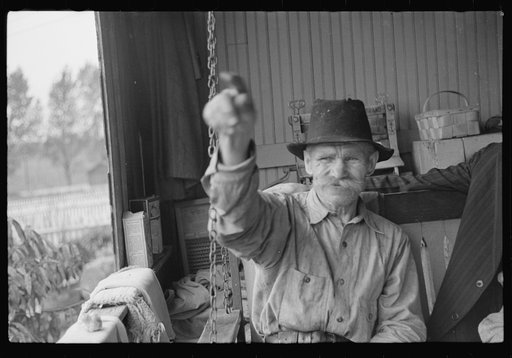 Untitled photo, possibly related to: Hungarian miner, Calumet, Pennsylvania. Worked in the mines for thirty-four years, now sixty-three with no pension and no work