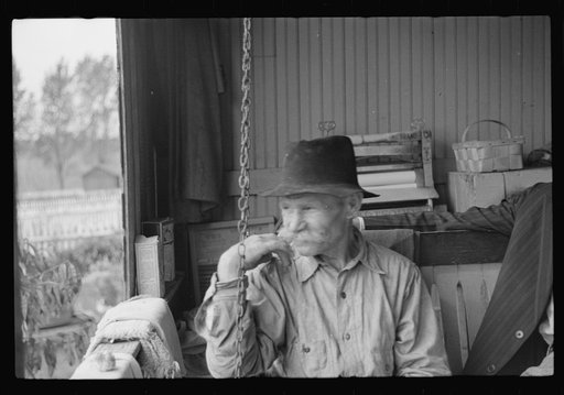 Untitled photo, possibly related to: Hungarian miner, Calumet, Pennsylvania. Worked in the mines for thirty-four years, now sixty-three with no pension and no work