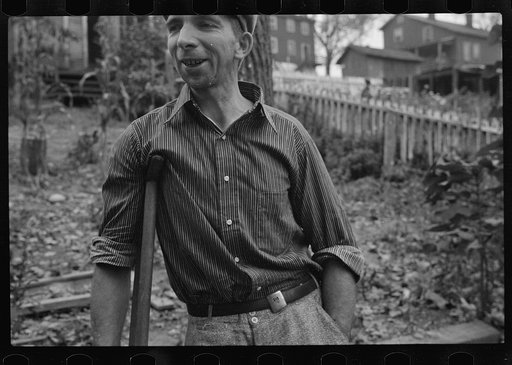 Untitled photo, possibly related to: Crippled miner, Westmoreland, County, Pennsylvania