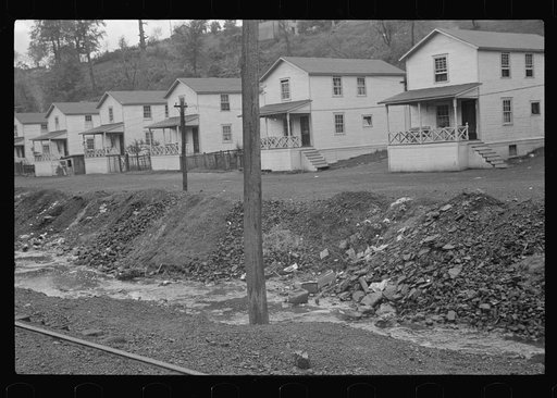 Untitled photo, possibly related to: House stained by coal dust, Pursglove Mine, Scotts Run, West Virginia