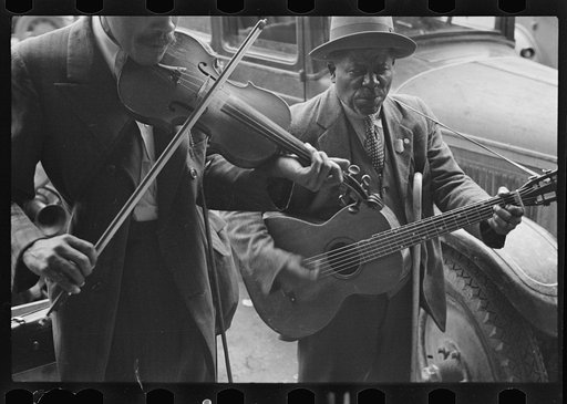 Untitled photo, possibly related to: Blind street musician, West Memphis, Arkansas