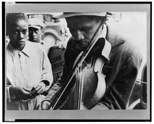 Blind street musician, West Memphis, Arkansas