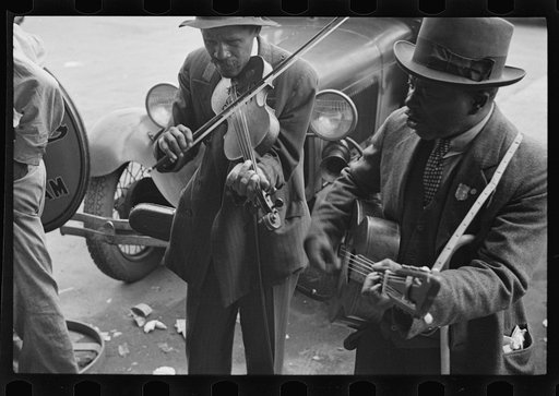 Untitled photo, possibly related to: Blind street musician, West Memphis, Arkansas