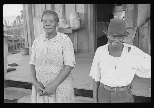 Negro sharecropper and his wife, Pulaski County, Arkansas