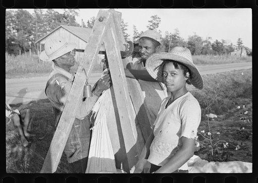 Weighing in cotton, Pulaski County, Arkansas