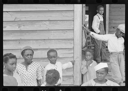 Sharecroppers' children on Sunday, near Little Rock, Arkansas