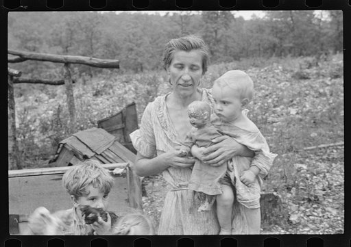 Untitled photo, possibly related to: Wife and child of sharecropper, Arkansas