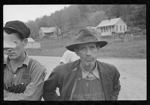 Citizens of Zinc, Arkansas, a deserted mining town