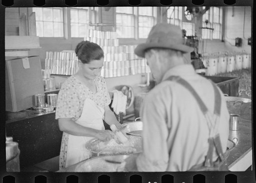 Untitled photo, possibly related to: Community canning, Dyess Colony, Arkansas