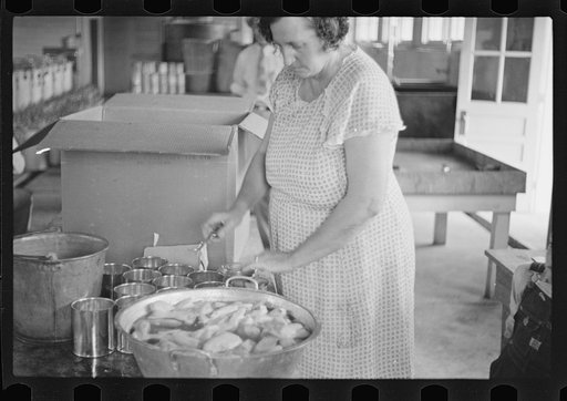 Untitled photo, possibly related to: Community canning, Dyess Colony, Arkansas