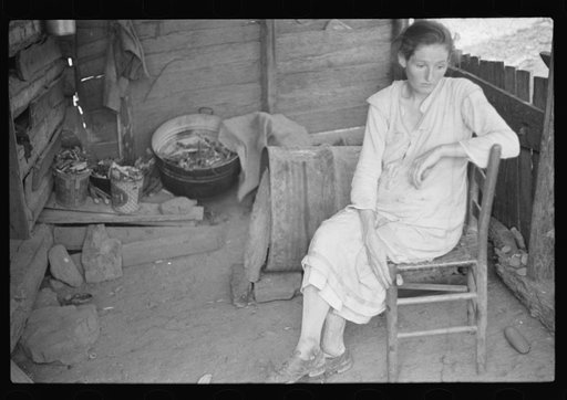 Destitute tenant farmer's family, Ozark Mountains, Arkansas