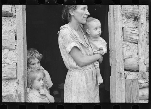 Untitled photo, possibly related to: Wife and children of sharecropper