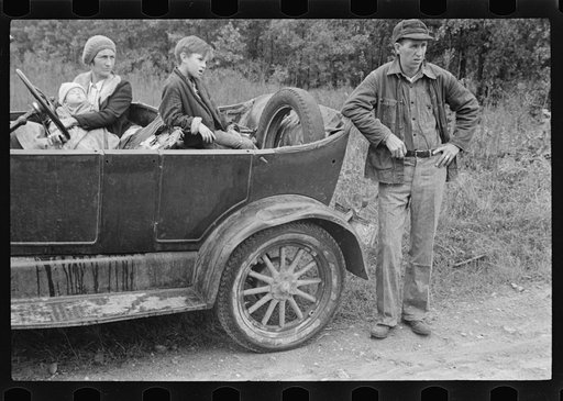Untitled photo, possibly related to: Son of destitute Ozark family, Arkansas