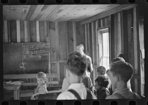 Untitled photo, possibly related to: Interior of Ozark school, Arkansas