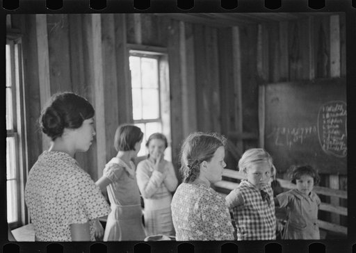 Untitled photo, possibly related to: Interior of Ozark school, Arkansas