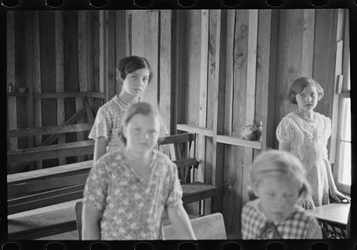Untitled photo, possibly related to: Interior of Ozark school, Arkansas