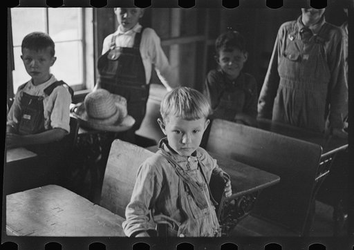 Untitled photo, possibly related to: Interior of Ozark school, Arkansas