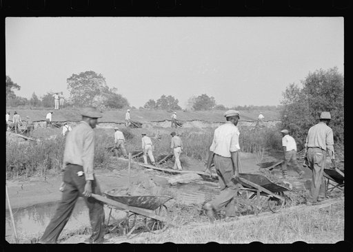Untitled photo, possibly related to: Levee workers, Plaquemines Parish, Louisiana