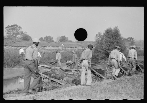 Untitled photo, possibly related to: Levee workers, Plaquemines Parish, Louisiana