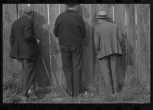 Watching a football game, Star City, West Virginia