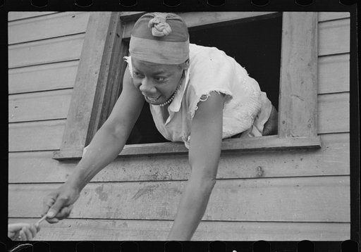 Untitled photo, possibly related to: Colored inhabitant of Scotts Run, West Virginia, who has just received relief check