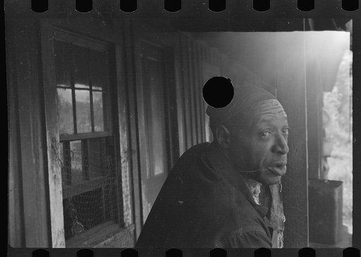 Untitled photo, possibly related to: Waiting for relief check, Scotts Run, West Virginia