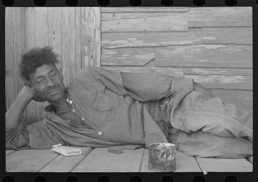 Unemployed trapper, Plaquemines Parish, Louisiana