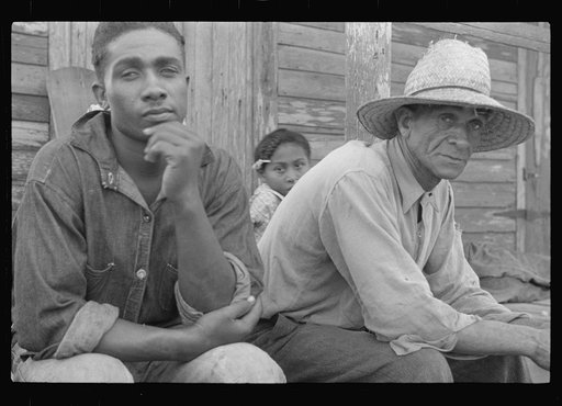 Untitled photo, possibly related to: Unemployed trappers, Louisiana