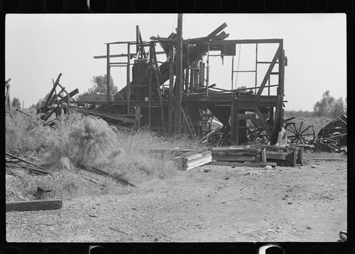 Remains of old Gulf States paper mill, Plaquemines Parish, Louisiana