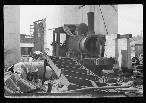 Remains of old Gulf States paper mill, Plaquemines Parish, Louisiana