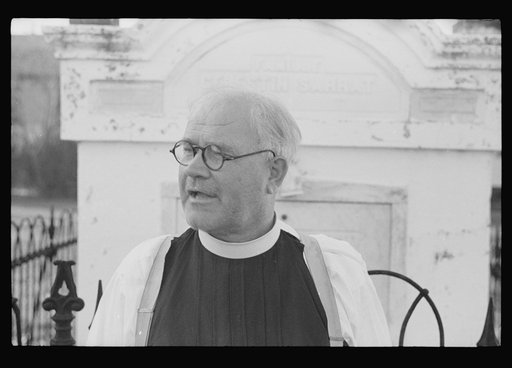 Untitled photo, possibly related to: Priest at Pointe a la Hache, Louisiana