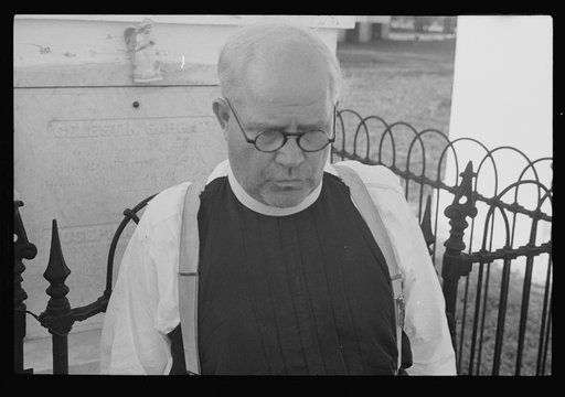 Untitled photo, possibly related to: Priest at Pointe a la Hache, Louisiana