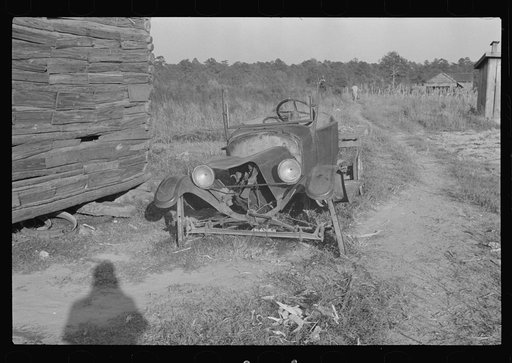 Untitled photo, possibly related to: Car belonging to strawberry picker, Hammond, Louisiana