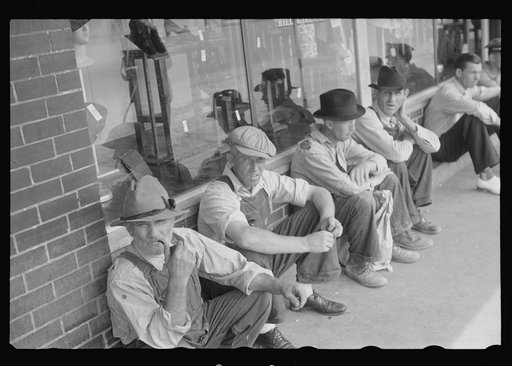 Men loafing in Crossville, Tennessee