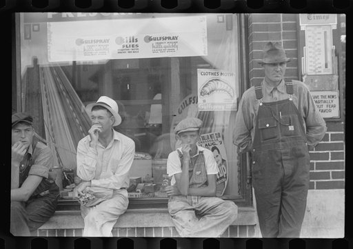 Untitled photo, possibly related to: Men loafing in Crossville, Tennessee