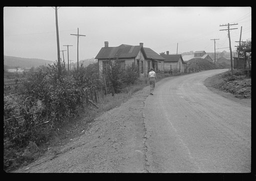 Untitled photo, possibly related to: Houses and slagheap, Nanty Glo, Pennsylvania