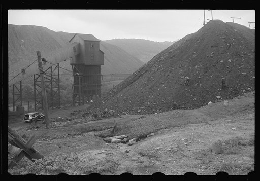 Slag heaps at Nanty Glo, Pennsylvania