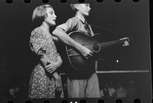Untitled photo, possibly related to: Child musicians at Asheville, North Carolina
